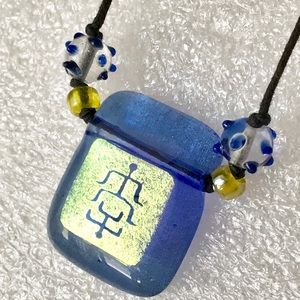 Fused glass necklace